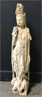 Terra Cotta / Pottery Oriental Sculpture Of Woman