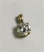 Diamond And 14k Gold Pendant