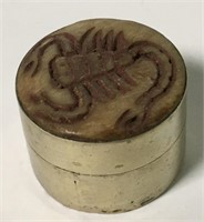 Trinket Box With Scorpion Design On Lid
