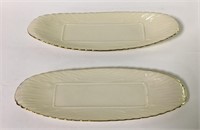 Pair Of Lenox 24k Gold Decorated Butter Trays