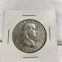 1953 D Silver Ben Franklin Half Dollar