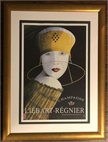 Signed R. S. Poster, Champagne Liebart - Regnier