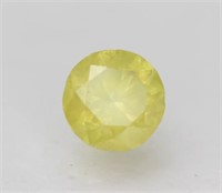Certified 0.47 ct Round Brilliant Yellow Diamond