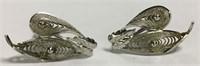 Pair Of Sterling Silver Clip Earrings