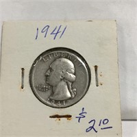 1941 Silver Washington Quarter