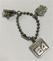 Charm Bracelet With Sterling Silver Charms