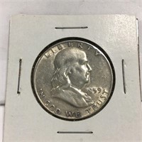 1959 Silver Ben Franklin Half Dollar