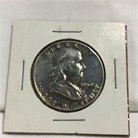 1959 D Silver Ben Franklin Half Dollar