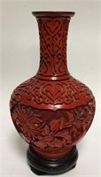 Oriental Cinnabar Vase