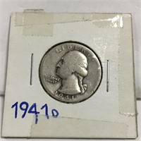 1941 D Silver Washington Quarter