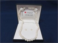 Macey's Sterling Silver Cultured Pearl Set