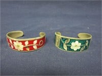 Set of 2 Alppaca Mexico Inlay Bracelets