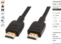 AmazonBasics High-Speed 4K HDMI Cable, 6 Feet, 1-P