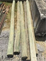 6 wood posts 8ft long treated
