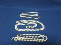 Lot of 3 Pearl Necklaces Monet