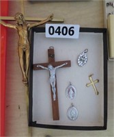 religious medallions, crosses, etc
