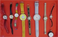 8 ladies wristwatches, 1 pocketwatch