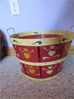 handpainted apple basket