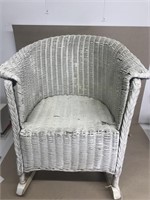 Child wicker chair rocker