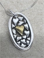 Sterling mother daughter necklace
