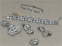 Crown jewel bracelet and earrings