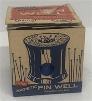 Magnetic pin well with original box