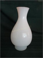 WHITE GLASS LAMP SHADE- 10" TALL