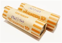 Two Rolls of 1965-68 Quarters