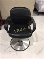 Black Swivel Adj. Hair Cutting Chair