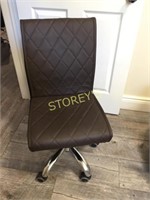 Brown Leather Like Pedicure Chair - 16" high