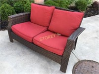 Patio Loveseat w/ Cushions -  58 x 29