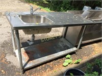 S/S Table w/ Sink - 60 x 30 x 35