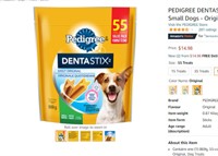 Pedigree Dentastix Small Dog Original 55Ct Adult