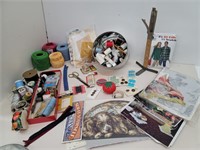 Large lot of assorted Sewing and craft supplies.