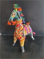 Vtg Stuffed Cloth India Folk  Art Horse RAJASTHA