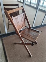 Antique Wood Folding Chair