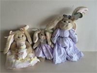 3 The Bearington Collection Bunny Stuft Animals