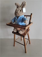 Gund Peter Rabbit Animal w/ Wood High Chair