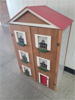 Vintage Wood Dollhouse Cabinet