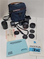 Minolta Maxxum 3xi film camera w/ Accesories