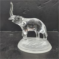 Glass elephant sculpture