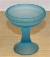 FROSTED BLUE GLASS MINI COMPOTE
