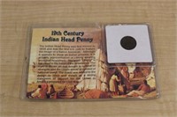 INDIAN HEAD PENNY WITH COA AND HISTORY