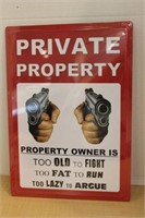 BRAND NEW METAL SIGN "PRIVATE PROPERTY"