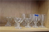 SELECTION OF ETCHED W/CANDLEWICK? ACCENT STEMWARE