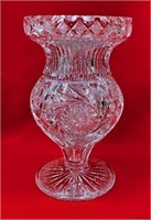Beautiful Brilliant Cut Crystal Trophy Style Vase