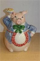 1987 FITZ & FLOYD PIG COOKIE JAR