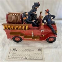 Adorable Three Stooges Fire Truck Cookie Jar