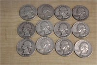 SELECTION OF 1950'S SILVER QUARTERS