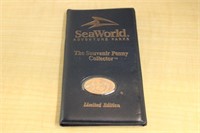L.E  SEAWORLD SOUVENIR PENNY COLLECTING BOOK
